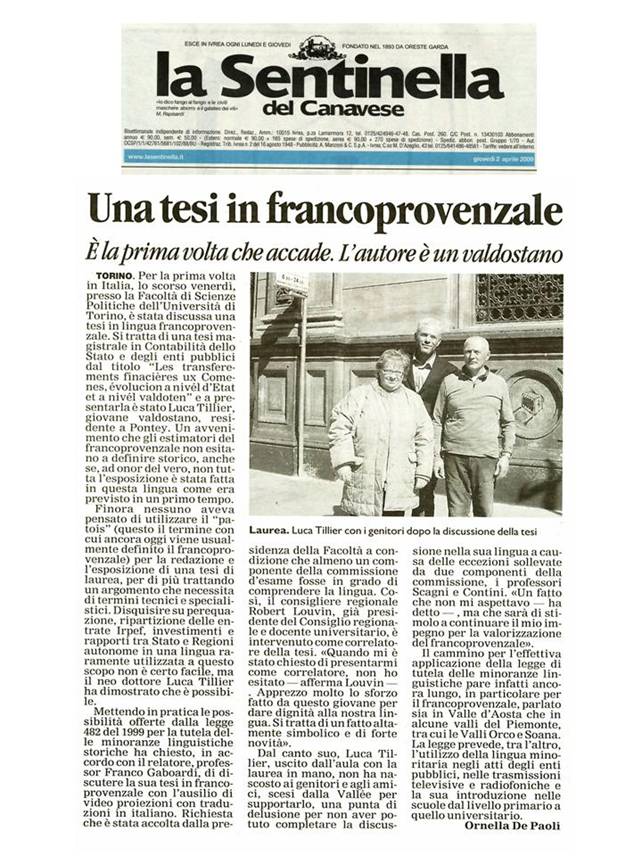 Luca-Tillier-La-Sentinella-Italien